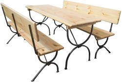 Bavord Sörpad garnitúra háttámlával DE LUX I 180x60cm világos Varianta: 180x60cm-es DE LUX II világos sörpad garnitúra, háttámlával