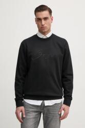 HUGO BOSS pamut melegítőfelső fekete, férfi, sima, 50531310 - fekete L