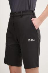Jack Wolfskin kültéri rövidnadrág Pico Trail fekete, sima, magas derekú, A63909 - fekete 40