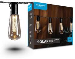 Retró Edison körte izzó forma LED Szolár Napelemes Dekor Lampion 10db 4, 7m DS010 - lumino