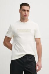 Calvin Klein pamut póló bézs, férfi, nyomott mintás, K10K112491 - bézs L