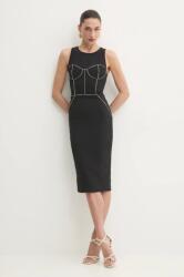Elisabetta Franchi ruha fekete, midi, testhezálló, AB72451E2 - fekete 40