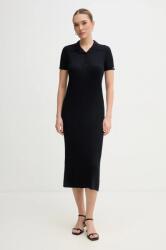Pepe Jeans ruha PATRICIA sötétkék, midi, testhezálló, PL953730 - sötétkék S