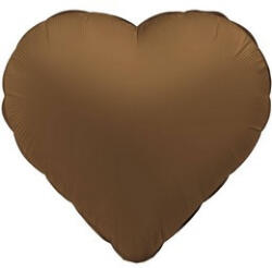Folat Egyszínű szív lufi 18" 45cm Matt barna (LUFI900605)