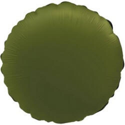 Folat Egyszínű kerek fólia lufi 18" 45cm Matt Oliva (LUFI719040)