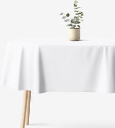 Goldea față de masă 100% bumbac alb - ovală 140 x 180 cm