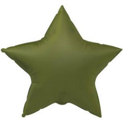Folat Egyszínű csillag lufi 18" 45cm Matt Oliva (LUFI405416)