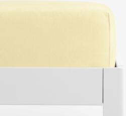 Goldea cearceaf de pat cu elastic din jersey - culoarea bananei 90 x 200 cm