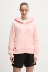 Superdry pamut melegítőfelső rózsaszín, női, sima, kapucnis, W2012358A-2LY - rózsaszín L