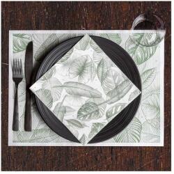 Mapelor Drylace textilhatású szalvéta 40x40 cm 50 lap/csomag Amazonia zöld