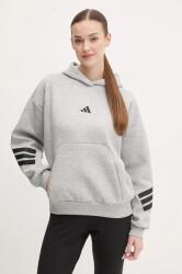 Adidas felső Future Icons szürke, női, nyomott mintás, kapucnis, JE0181 - szürke M
