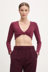 JOYINME hosszú ujjú felső jógázáshoz Luna Twist bordó, Luna Twist - burgundia 38