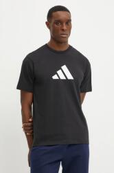 Adidas pamut póló Future Icons fekete, férfi, nyomott mintás, JI8770 - fekete M