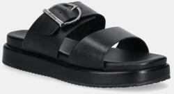 Barbour bőr papucs Adele fekete, női, platformos, LFO0761BK51 - fekete Női 39