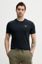 Aeronautica Militare pamut póló sötétkék, férfi, nyomott mintás, TS1580J372 - sötétkék XL