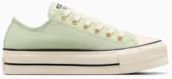 Converse velúr teniszcipő Chuck Taylor All Star Lift zöld, A13825C - zöld Női 36
