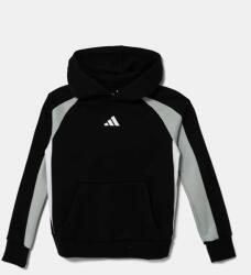 Adidas gyerek felső fekete, mintás, kapucnis, JD0057 - fekete 152
