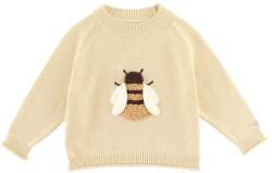 Donsje baba pamut pulóver Valenthe Sweater Bee bézs, könnyű, 4098401 - bézs 80