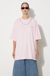 Ambush pamut póló Ballchain női, rózsaszín, BWAA04BF24JER0013616 - rózsaszín XS