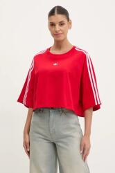 Adidas pamut póló BOXY TEE női, piros, JY8885 - piros XS