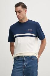 Tommy Hilfiger pamut póló sötétkék, férfi, mintás, MW0MW39169 - sötétkék M