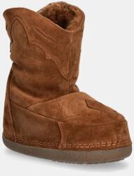 Inuikii velúr hócipő Cowboy Embroidery barna, 75101-067 - barna Női 39