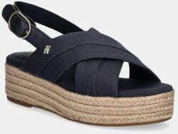 Tommy Hilfiger szandál DENIM ESPADRILLE PLATFORM SANDAL - sötétkék Női 41