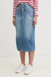 Pepe Jeans farmer szoknya MIDI SKIRT HW DOUBLE midi, egyenes, PL901207 - kék S