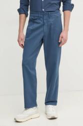 Pepe Jeans nadrág RELAXED COMFORT PLEATED CHINO férfi, chino, PM211803 - kék 33
