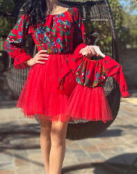 Ie Traditionala Kids Rochita fetite stilizata traditional cu tulle