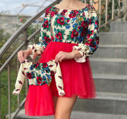 Ie Traditionala Kids Rochita fetite stilizata traditional cu tulle 4 - ietraditionala - 139,00 RON