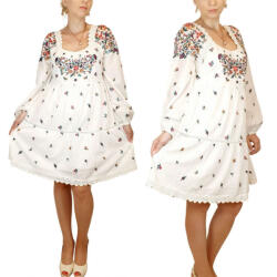 Ie traditionala Rochie Alba cu broderie traditionala - Maximiliana