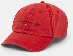 Tommy Jeans pamut baseball sapka piros, nyomott mintás, AM0AM13355 - piros Univerzális méret