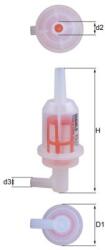 MAHLE filtru combustibil MAHLE KL33 (KL33) - automobilus