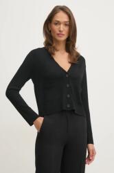 United Colors of Benetton gyapjú kardigán fekete, női, könnyű, 11AHD604R - fekete M