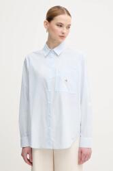 Calvin Klein pamut ing női, galléros, relaxed, J20J224436 - kék M