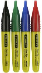 STANLEY 1-47-329 Mini markere negre, verzi, rosii, albastre in borcan transparent, 72 buc (4700147329) - agropro