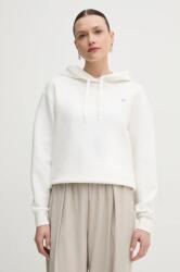 Tommy Hilfiger pamut melegítőfelső fehér, női, sima, kapucnis, WW0WW45979 - fehér M