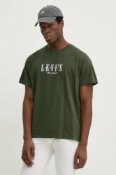 Levi's pamut póló SS RELAXED FIT TEE zöld, férfi, nyomott mintás, 16143 - zöld S