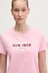 Tommy Jeans pamut póló női, rózsaszín, DW0DW21769 - rózsaszín M