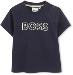 HUGO BOSS baba pamut póló sötétkék, nyomott mintás, J52107 - sötétkék 86