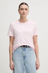 Tommy Hilfiger pamut póló női, rózsaszín, WW0WW45522 - rózsaszín XL