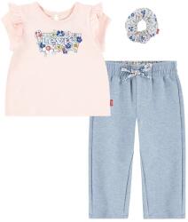 Levi's baba szett RUFFLE SHLDR TOP & PANT SE rózsaszín, 1EM645 - rózsaszín 86