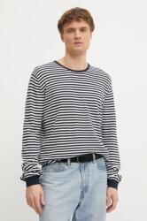Pepe Jeans vászonkeverék pulóver LAYNE STRIPES könnyű, férfi, sötétkék, PM702508 - sötétkék M