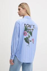 Desigual pamut ing DONT DO IT női, galléros, regular, 25SWCW16 - kék XS