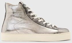 AllSaints bőr sneaker Tana Metallic High Top ezüst, W118FB - ezüst Női 38