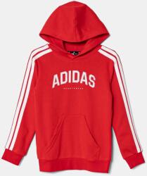 Adidas gyerek felső piros, nyomott mintás, kapucnis, JM7357 - piros 176