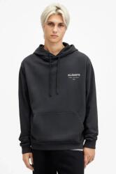 AllSaints pamut melegítőfelső UNDERGROUND sötétkék, férfi, nyomott mintás, kapucnis, M034NB - sötétkék L