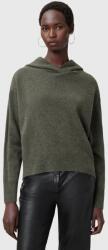 AllSaints gyapjú felső IRINA szürke, női, sima, kapucnis, W070KC - szürke L