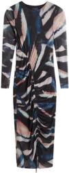 Ted Baker Rochie Ellylou Printed Mesh Bodycon Gathered Midi 278334 black